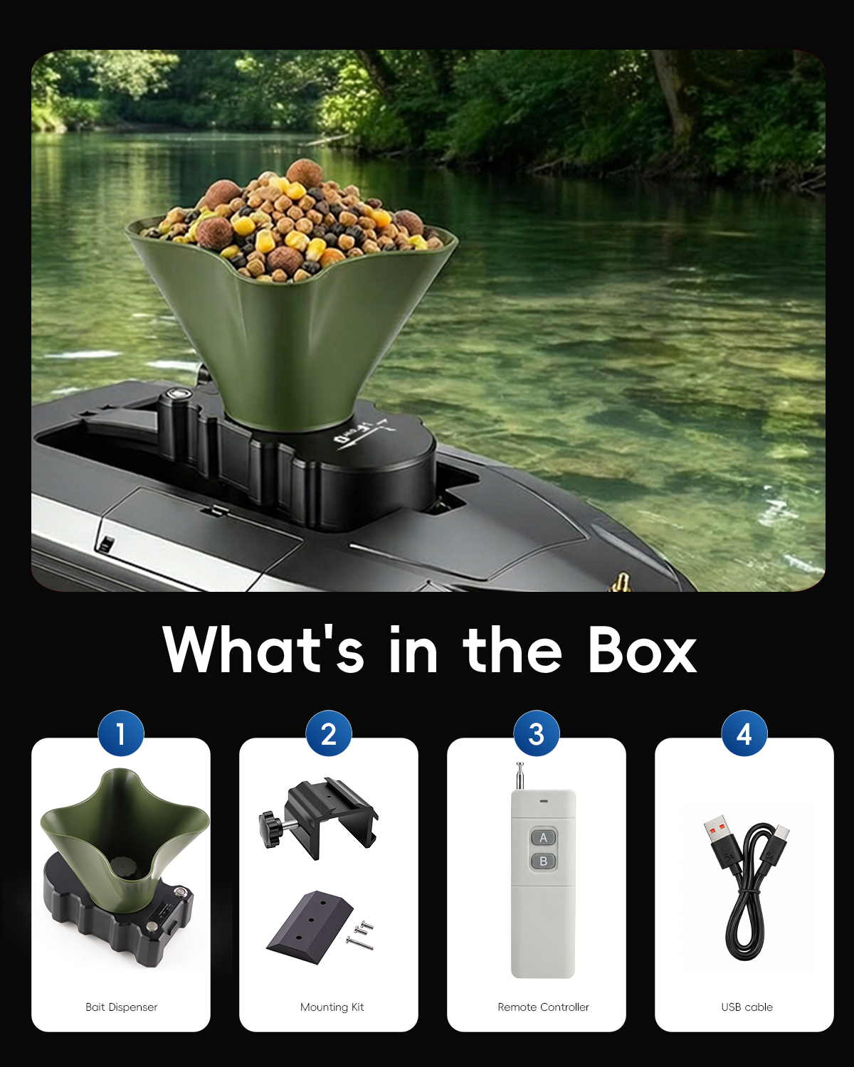360° Rotating Bait Dispenser & - Carp Fishing Tackle บทวิจารณ์และราคา