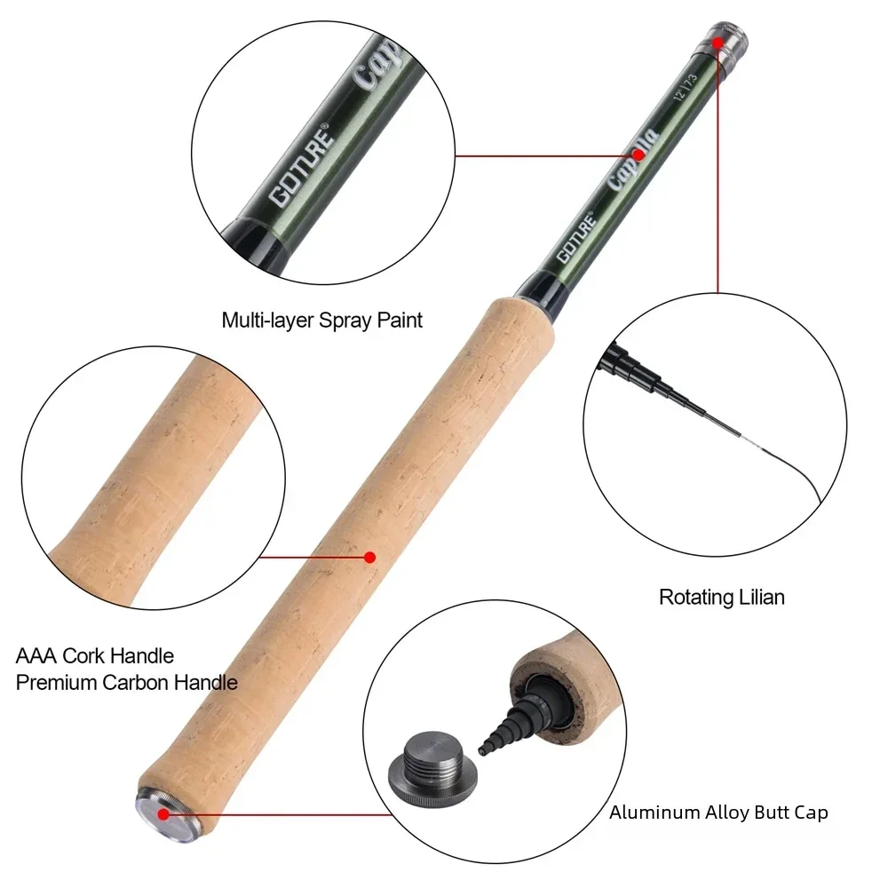 Goture 12FT Classical Tenkara  - Fishing Equipment Fly บทวิจารณ์และราคา